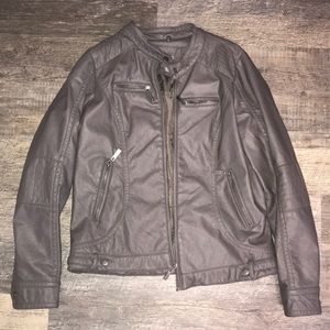 Grey leather jacket